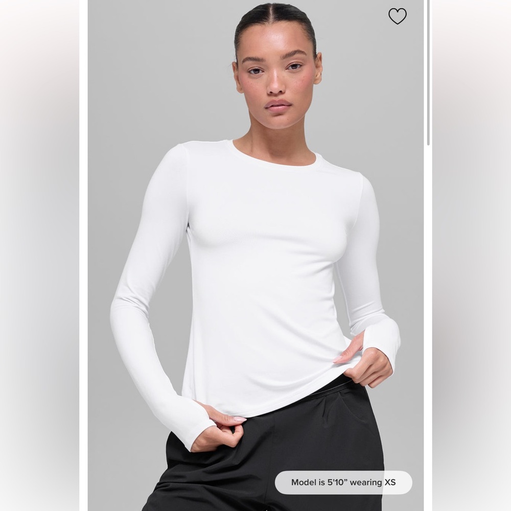 ALO Alosoft Finesse Long Sleeve in White